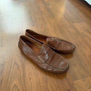 Men's Brown Peter Millar Leather Penny Loafers